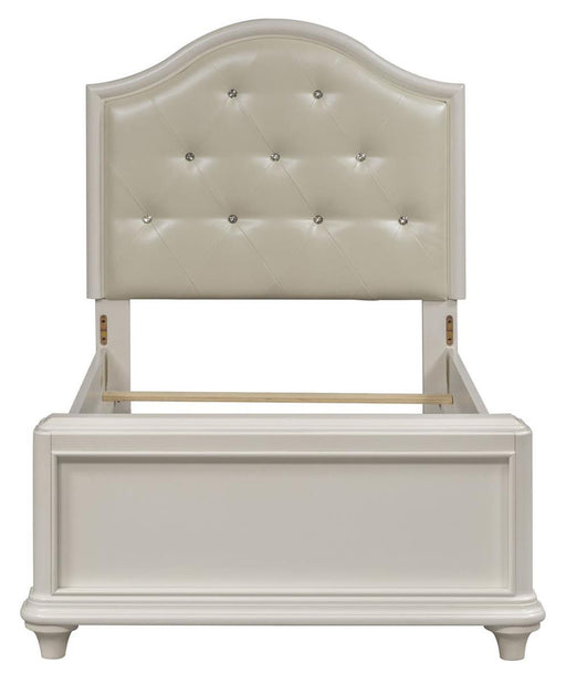Liberty Furniture Stardust Full Panel Bed in Iridescent White - Furniture 4 Less (Jacksonville, NC)