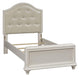 Liberty Furniture Stardust Twin Panel Bed in Iridescent White - Furniture 4 Less (Jacksonville, NC)