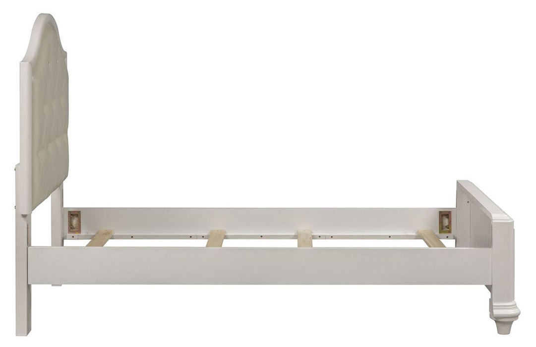 Liberty Furniture Stardust Twin Panel Bed in Iridescent White - Furniture 4 Less (Jacksonville, NC)