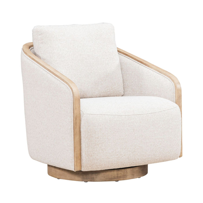 Nora Uph Swivel Accent Chair - Light Brown - Furniture 4 Less (Jacksonville, NC)