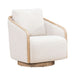 Nora Uph Swivel Accent Chair - Light Brown - Furniture 4 Less (Jacksonville, NC)