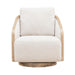 Nora Uph Swivel Accent Chair - Light Brown - Furniture 4 Less (Jacksonville, NC)