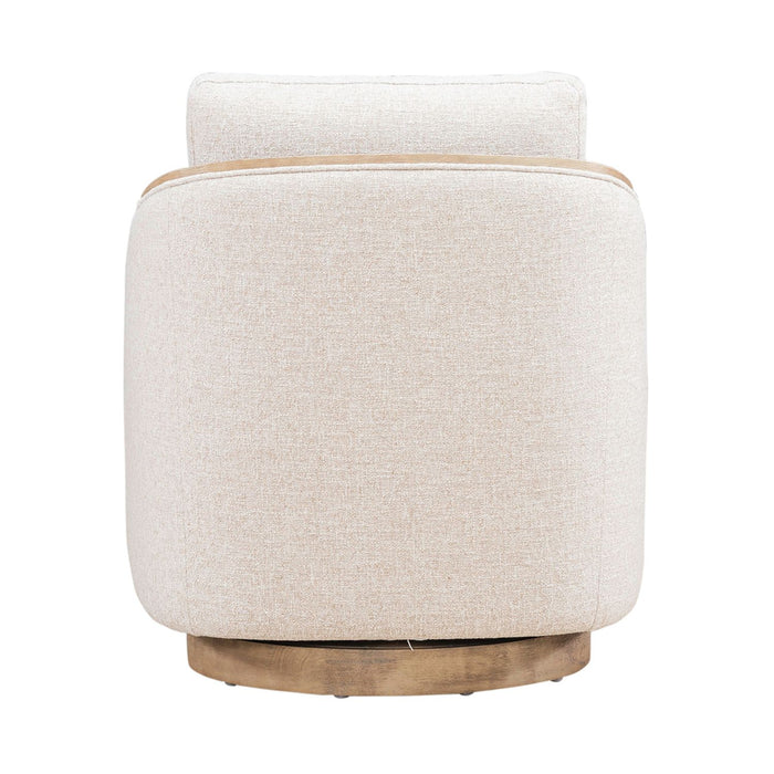 Nora Uph Swivel Accent Chair - Light Brown - Furniture 4 Less (Jacksonville, NC)
