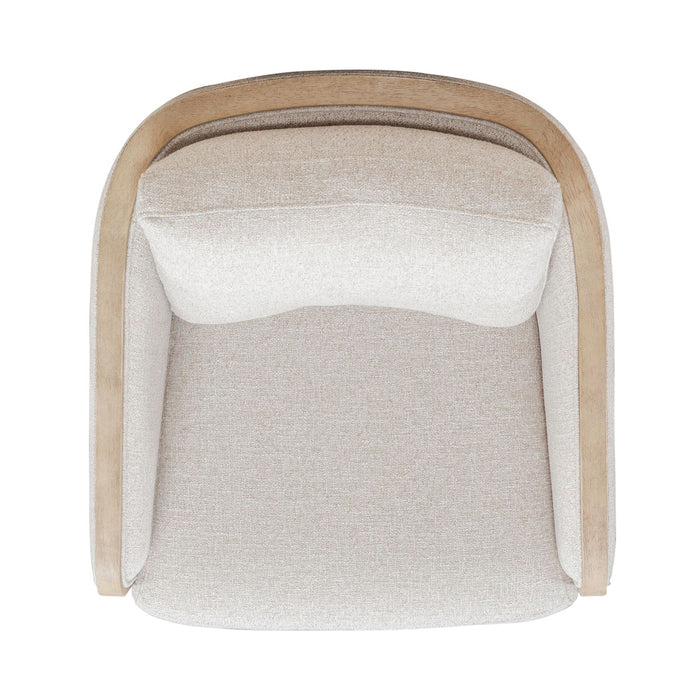 Nora Uph Swivel Accent Chair - Light Brown - Furniture 4 Less (Jacksonville, NC)