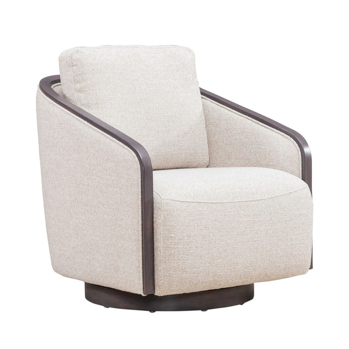 Nora Uph Swivel Accent Chair - Dark Brown - Furniture 4 Less (Jacksonville, NC)