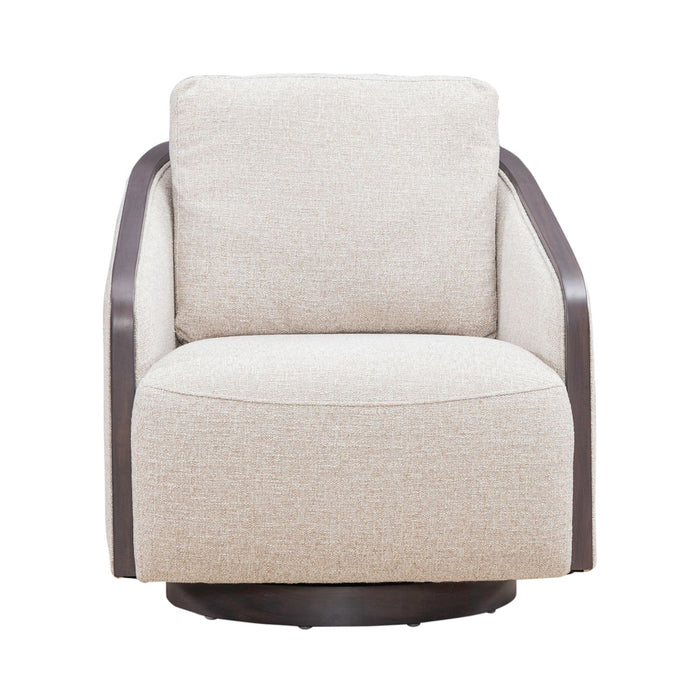 Nora Uph Swivel Accent Chair - Dark Brown - Furniture 4 Less (Jacksonville, NC)