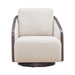 Nora Uph Swivel Accent Chair - Dark Brown - Furniture 4 Less (Jacksonville, NC)