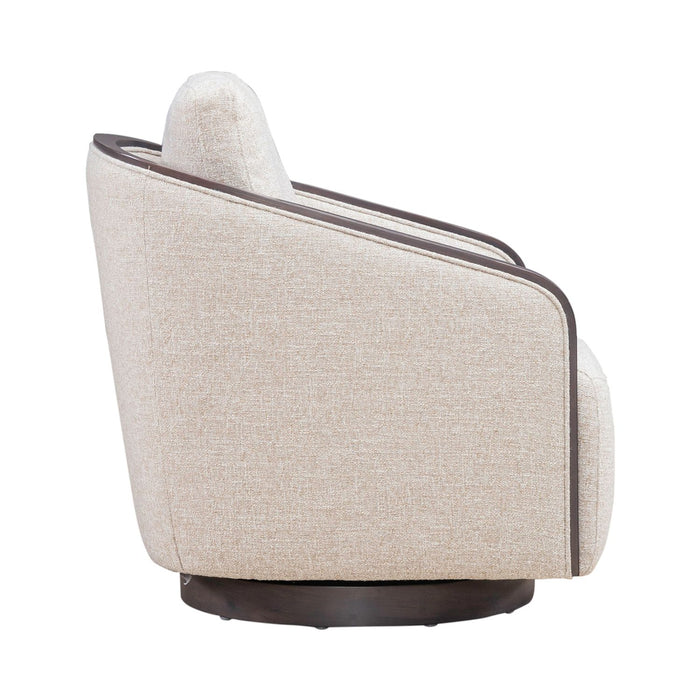Nora Uph Swivel Accent Chair - Dark Brown - Furniture 4 Less (Jacksonville, NC)