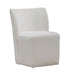 Accent Dining Accent Dining Chair w/ Casters - Ivory - Furniture 4 Less (Jacksonville, NC)