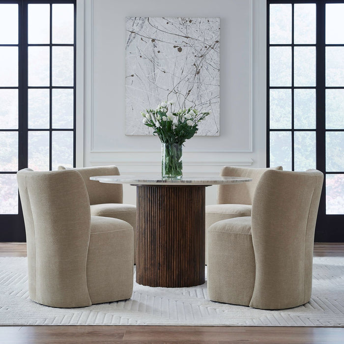 Accent Dining Accent Dining Chair w/ Casters - Wicker - Furniture 4 Less (Jacksonville, NC)