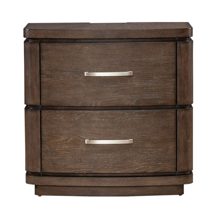 Cascade Falls Nightstand w/ Charging Station - Furniture 4 Less (Jacksonville, NC)