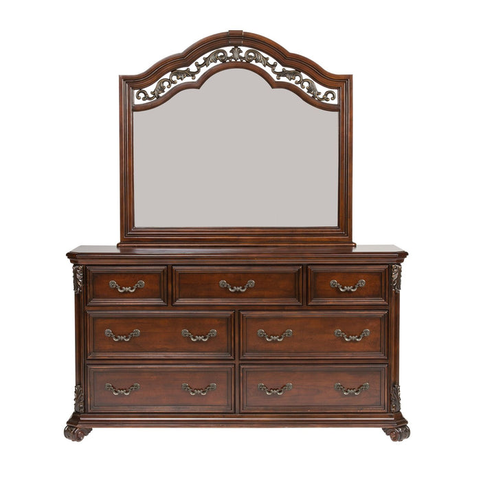 Messina Estates King Poster Bed, Dresser & Mirror, Chest - Furniture 4 Less (Jacksonville, NC)