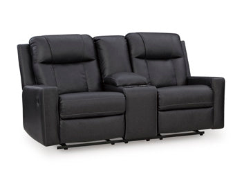 Mackmenville Reclining Loveseat with Console - Furniture 4 Less (Jacksonville, NC)