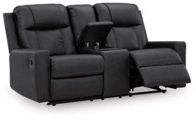Mackmenville Reclining Loveseat with Console - Furniture 4 Less (Jacksonville, NC)