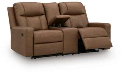 Mackmenville Reclining Loveseat with Console - Furniture 4 Less (Jacksonville, NC)