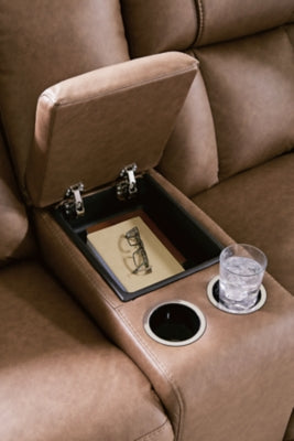 Mackmenville Reclining Loveseat with Console - Furniture 4 Less (Jacksonville, NC)