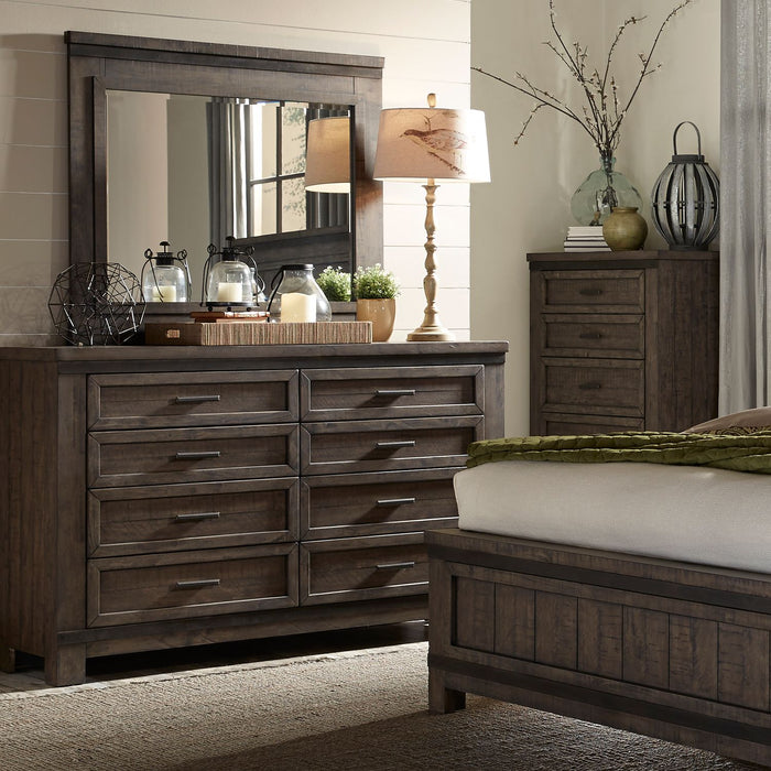 Thornwood Hills King Two Sided Storage Bed, Dresser & Mirror, Chest - Furniture 4 Less (Jacksonville, NC)