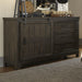 Liberty Furniture Thornwood Hills Barn Door Dresser in Rock Beaten Gray - Furniture 4 Less (Jacksonville, NC)