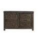 Thornwood Hills Barn Door Dresser in Rock Beaten Gray - Furniture 4 Less (Jacksonville, NC)
