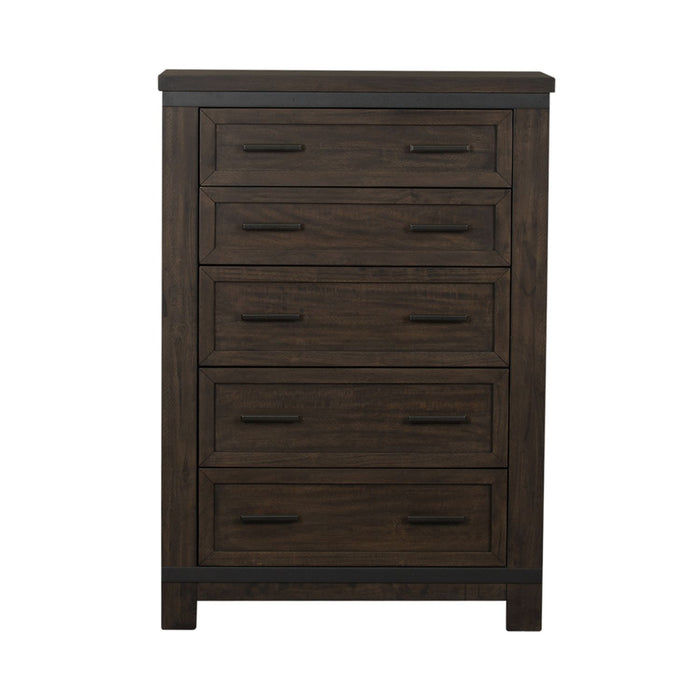 Thornwood Hills 5-Drawer Chest in Rock Beaten Gray - Furniture 4 Less (Jacksonville, NC)