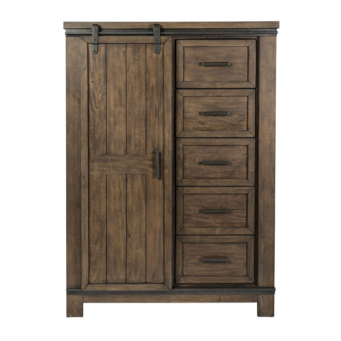 Thornwood Hills Sliding Door Chest in Rock Beaten Gray - Furniture 4 Less (Jacksonville, NC)