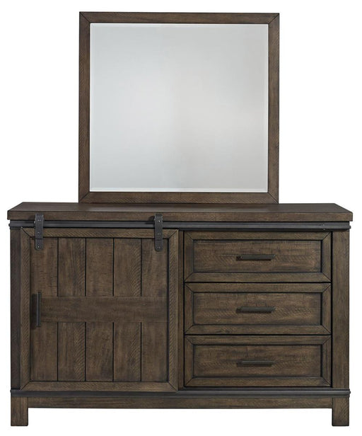 Liberty Furniture Thornwood Hills Mirror in Rock Beaten Gray - Furniture 4 Less (Jacksonville, NC)
