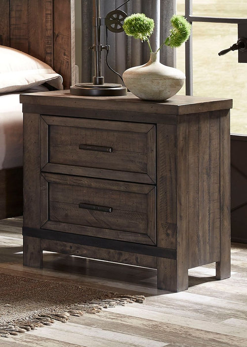 Liberty Thornwood Hills Nightstand in Rock Beaten Gray - Furniture 4 Less (Jacksonville, NC)