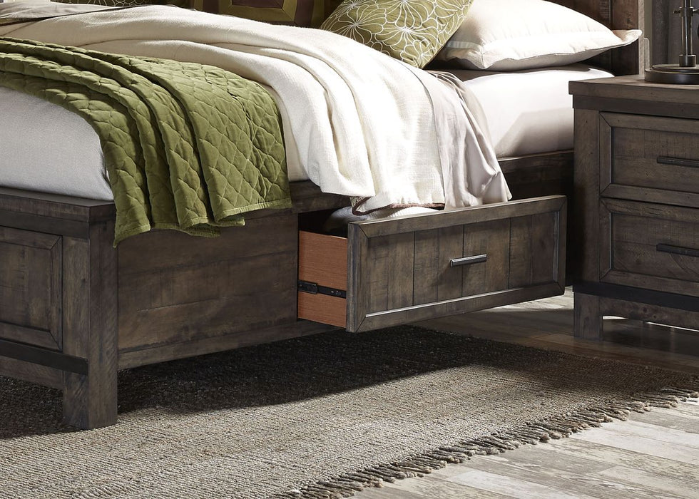 Liberty Thornwood Hills Queen Two Sided Storage Bed in Rock Beaten Gray 759-BR-Q2S - Furniture 4 Less (Jacksonville, NC)
