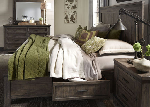 Liberty Thornwood Hills King Two Sided Storage Bed in Rock Beaten Gray 759-BR-K2S - Furniture 4 Less (Jacksonville, NC)