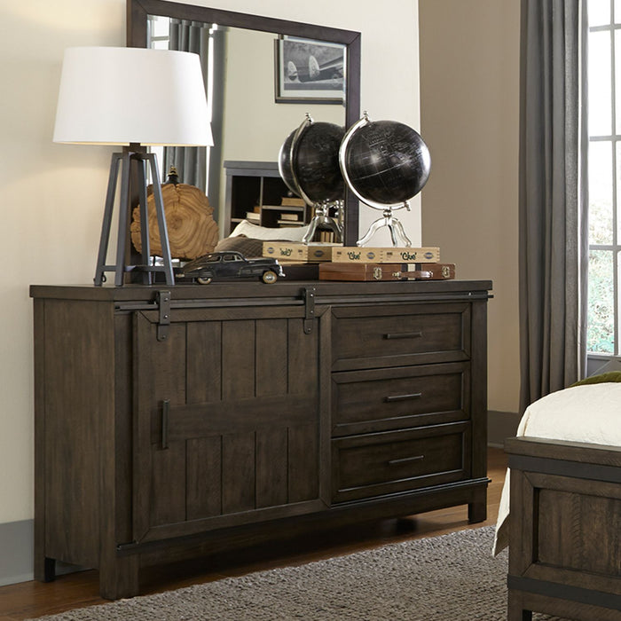 Thornwood Hills Full Bookcase Bed, Dresser & Mirror - Furniture 4 Less (Jacksonville, NC)
