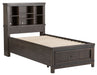 Liberty Furniture Thornwood Hills Twin Bookcase Bed in Rock Beaten Gray - Furniture 4 Less (Jacksonville, NC)