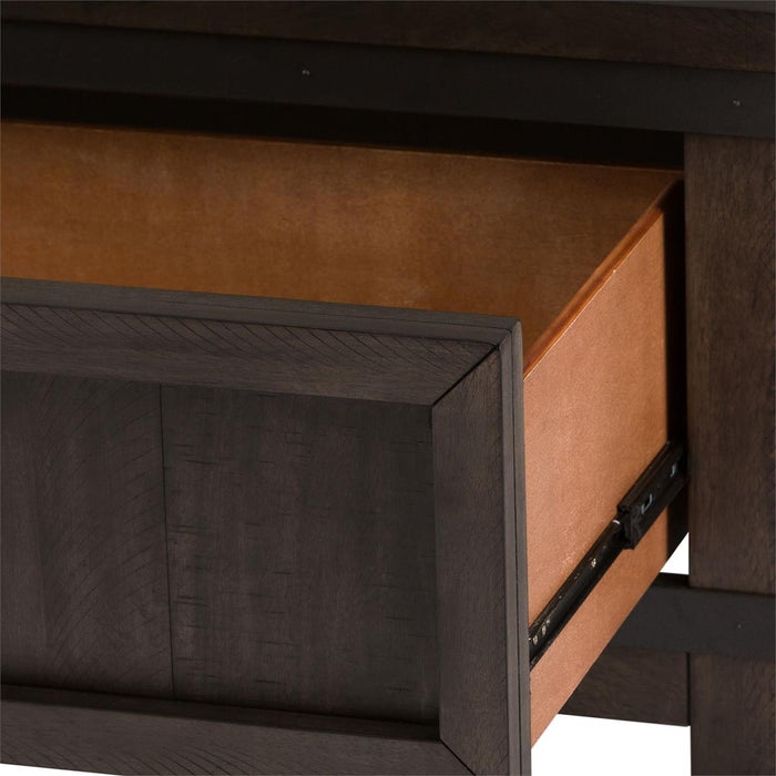 Liberty Furniture Thornwood Hills Full Bookcase Bed in Rock Beaten Gray - Furniture 4 Less (Jacksonville, NC)