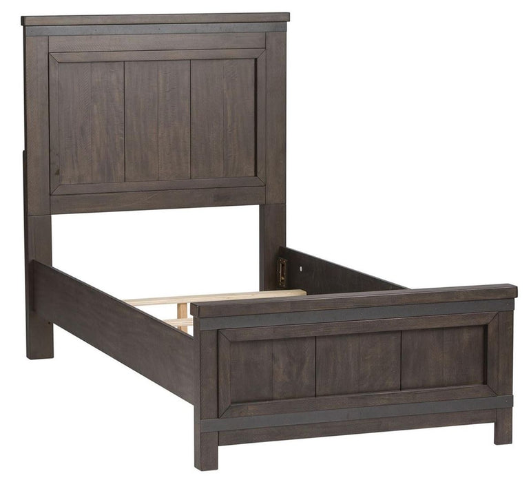 Liberty Furniture Thornwood Hills Twin Panel Bed in Rock Beaten Gray - Furniture 4 Less (Jacksonville, NC)