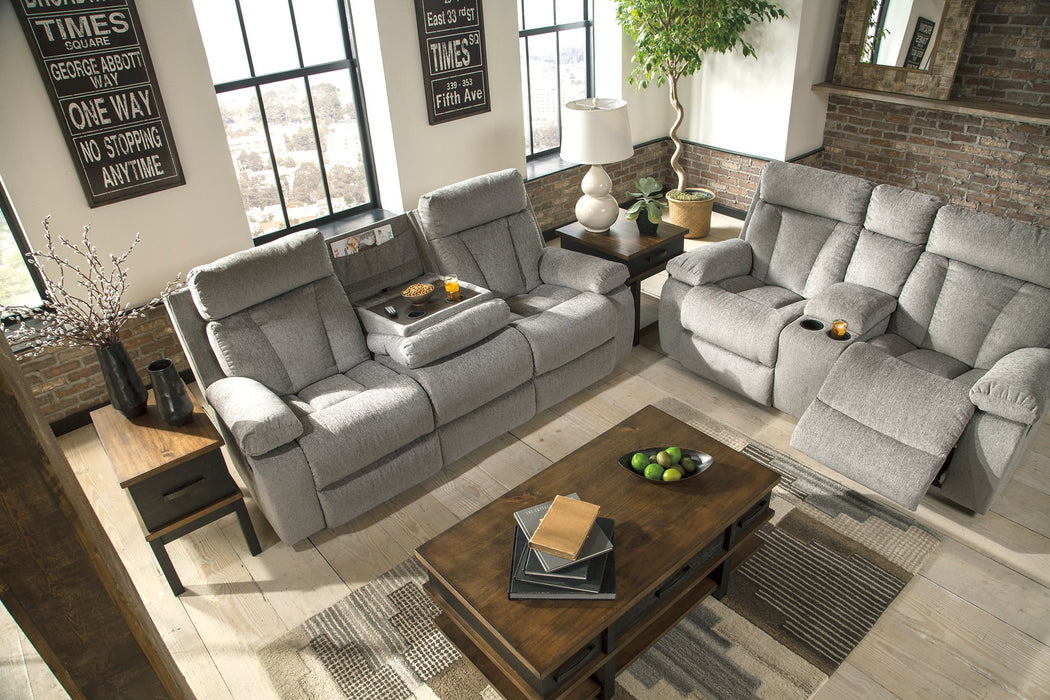 Mitchiner Reclining Sofa with Drop Down Table - Furniture 4 Less (Jacksonville, NC)