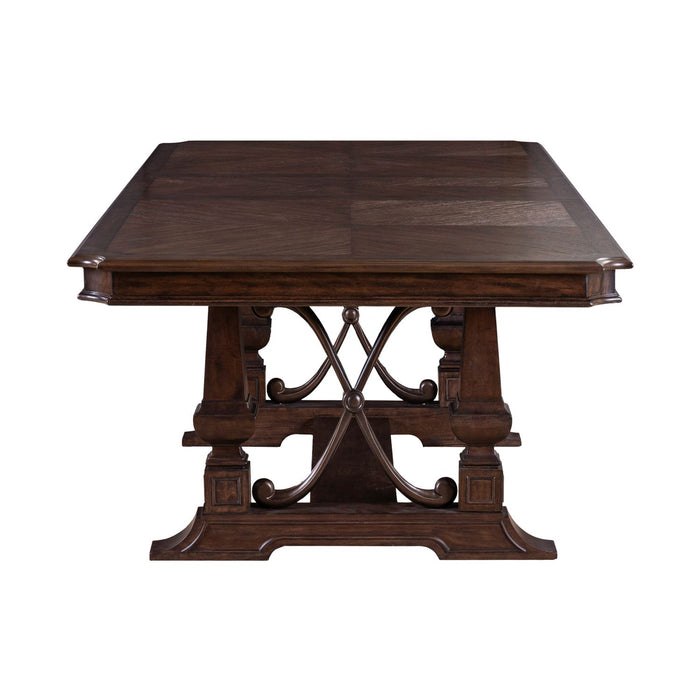 Provence Park Trestle Table Set - Furniture 4 Less (Jacksonville, NC)