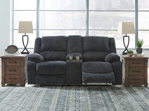 Draycoll Reclining Loveseat with Console - Furniture 4 Less (Jacksonville, NC)