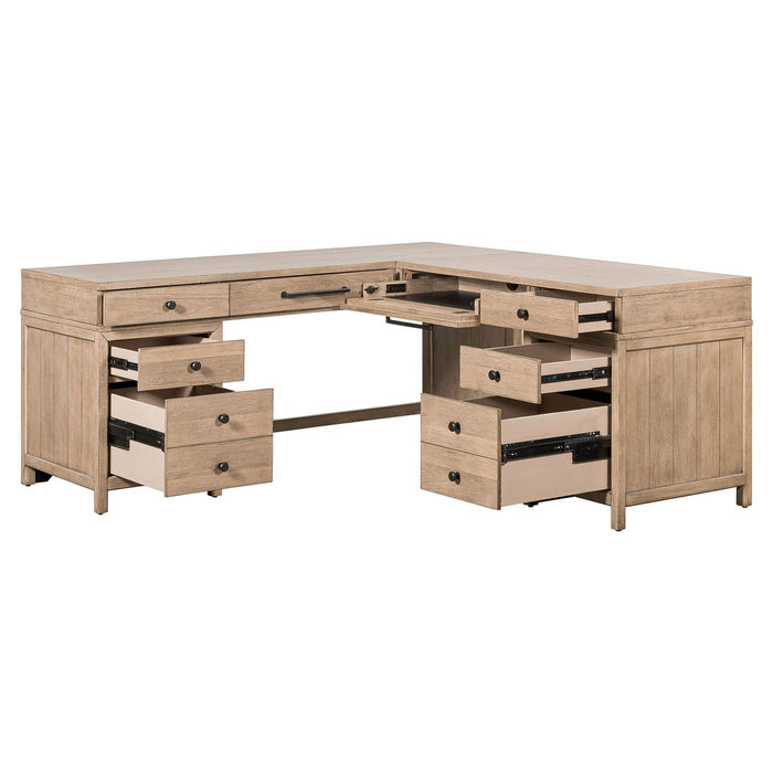Proximity Place L Shaped Desk Set - Furniture 4 Less (Jacksonville, NC)