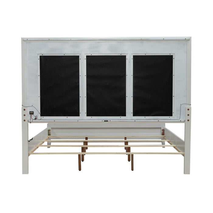Reflections King Uph Bed - Furniture 4 Less (Jacksonville, NC)