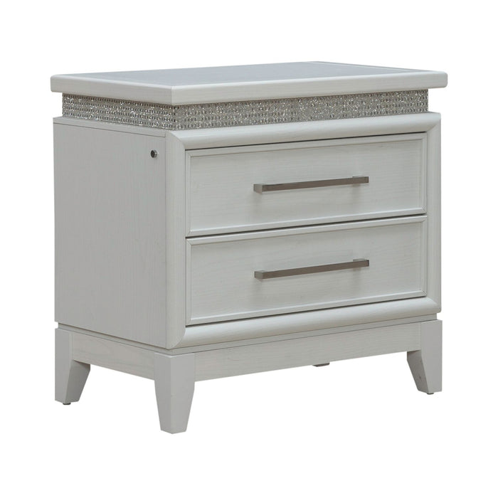 Reflections Nightstand w/ Lights and Charging Station - Furniture 4 Less (Jacksonville, NC)