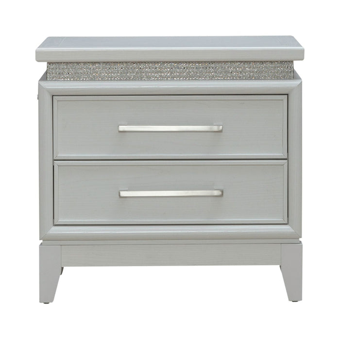 Reflections Nightstand w/ Lights and Charging Station - Furniture 4 Less (Jacksonville, NC)