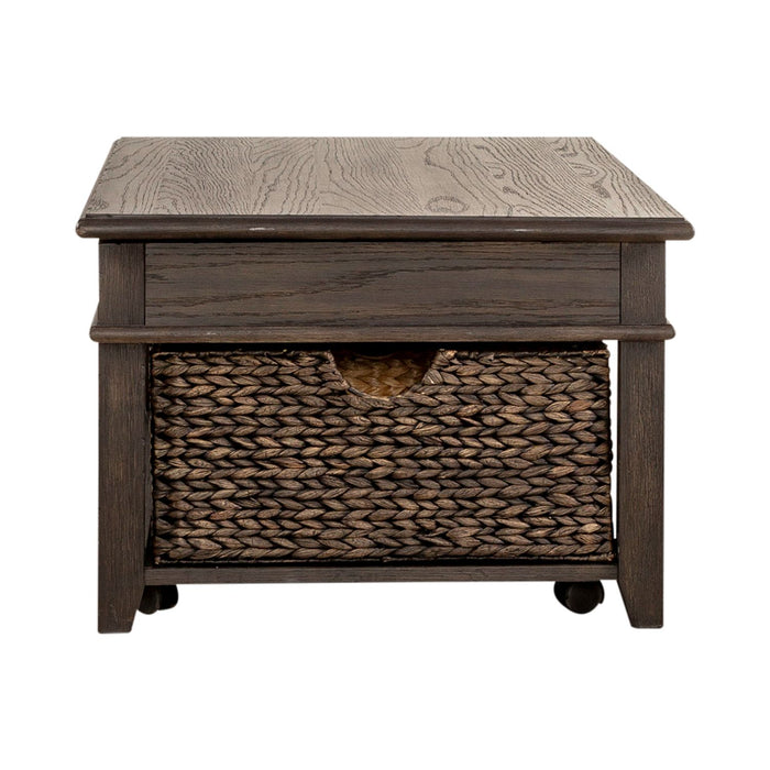 Mill Creek Lift Top Cocktail Table in Peppercorn - Furniture 4 Less (Jacksonville, NC)