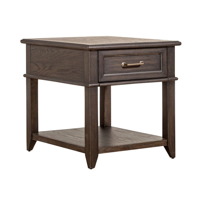 Mill Creek Drawer End Table in Peppercorn - Furniture 4 Less (Jacksonville, NC)