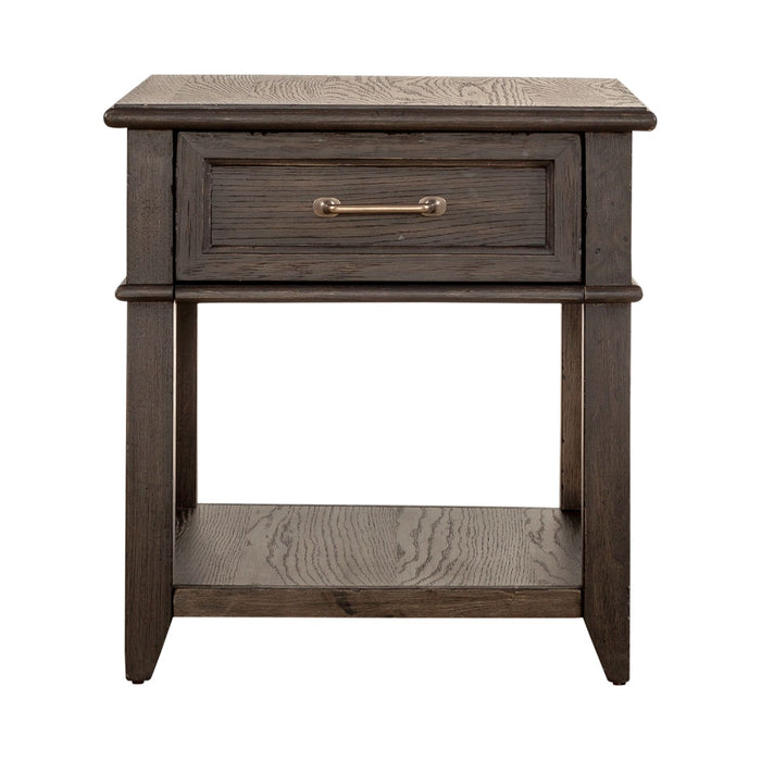 Mill Creek Drawer End Table in Peppercorn - Furniture 4 Less (Jacksonville, NC)