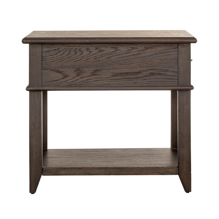 Mill Creek Drawer End Table in Peppercorn - Furniture 4 Less (Jacksonville, NC)