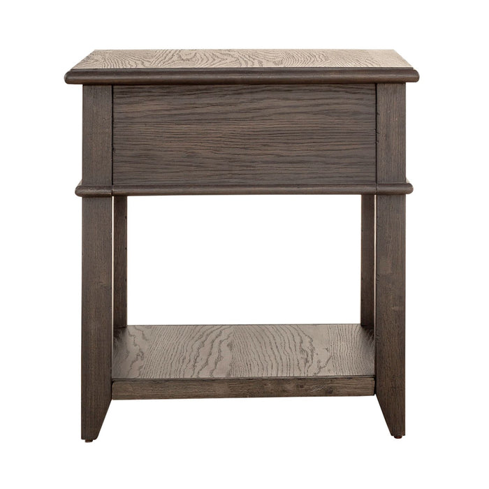 Mill Creek Drawer End Table in Peppercorn - Furniture 4 Less (Jacksonville, NC)