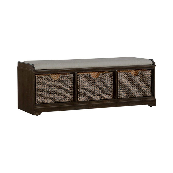 Mill Creek Wall Bench in Peppercorn - Furniture 4 Less (Jacksonville, NC)