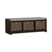 Mill Creek Wall Bench in Peppercorn - Furniture 4 Less (Jacksonville, NC)