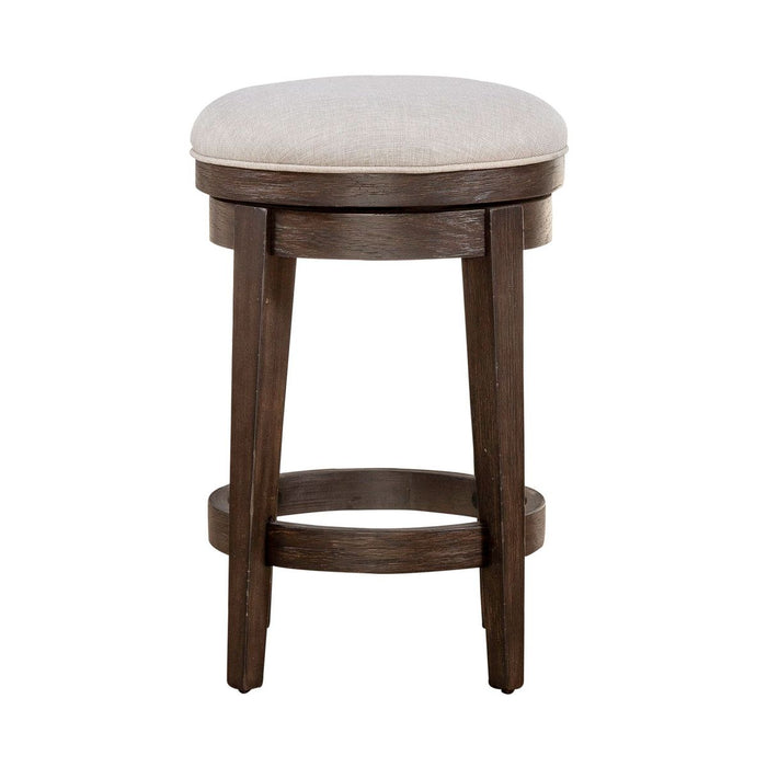 Liberty Furniture Mill Creek Console Swivel Stool in Peppercorn - Furniture 4 Less (Jacksonville, NC)