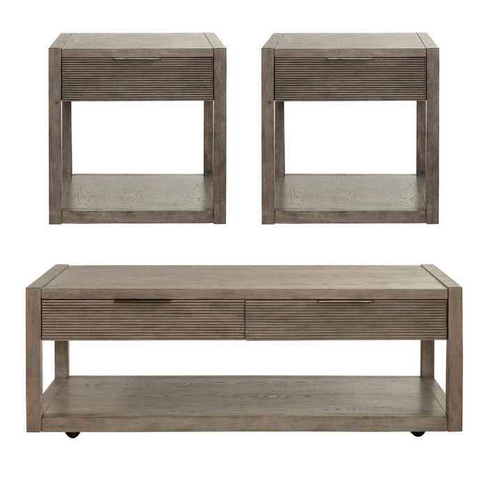 Bartlett Field 3 Piece Set (1-Cocktail 2-End Tables) - Furniture 4 Less (Jacksonville, NC)