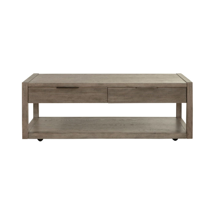 Bartlett Field Cocktail Table in Dusty Taupe - Furniture 4 Less (Jacksonville, NC)